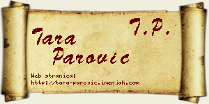 Tara Parović vizit kartica